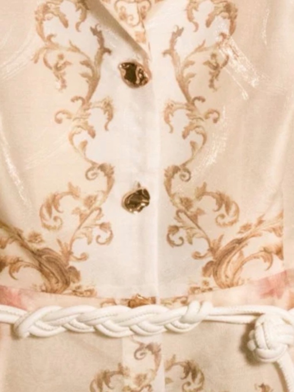 Baroque Floral Pantsuit Set in Apricot Multi - Picture 4 of 6